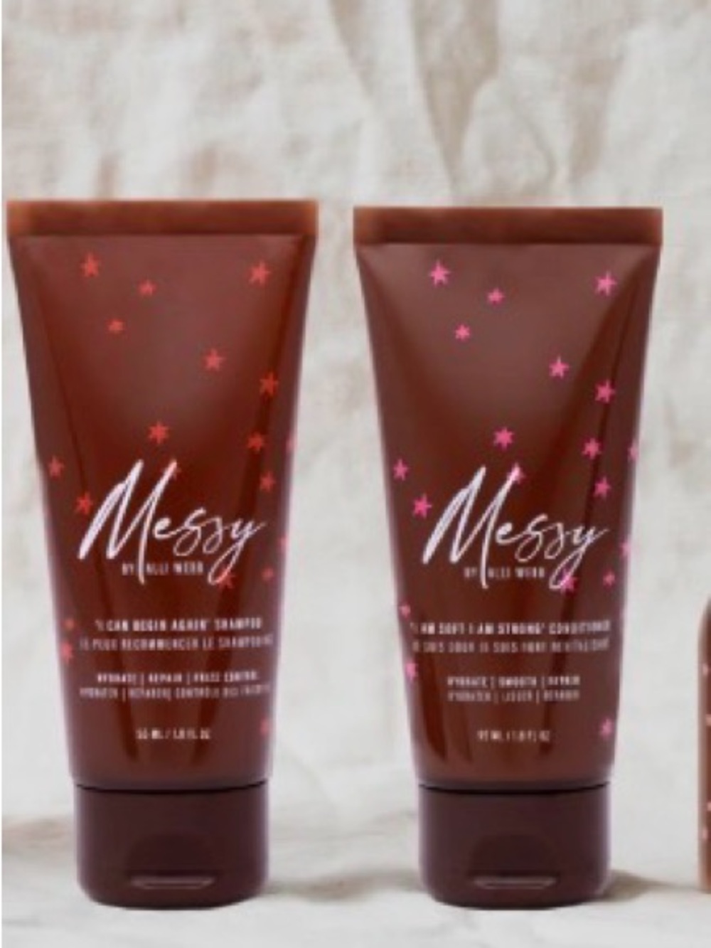 New! Messy by Alli Webb Hydrating Shampoo & Conditioner Travel Set